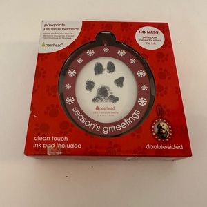 Brand new mess free paw print ink Christmas tree ornament